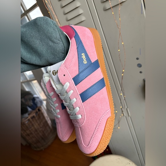 Gola Women's Elan Leather Sneaker Coral Pink/Moonlight/Raspberry - Picture 10 of 15